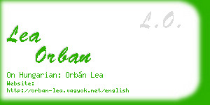 lea orban business card